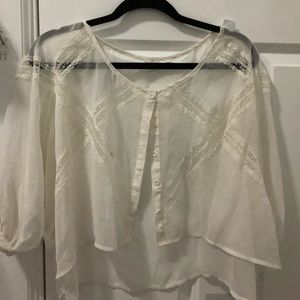 Millau cream/tan blouse